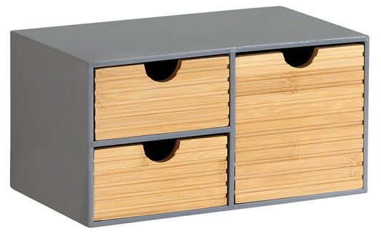 KESPER 58961 Organizer mit 3 Schubladen, grau, FSC / Mini-Kommode