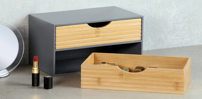 KESPER 58963 Organizer mit 2 Schubladen, grau, FSC / Mini-Kommode