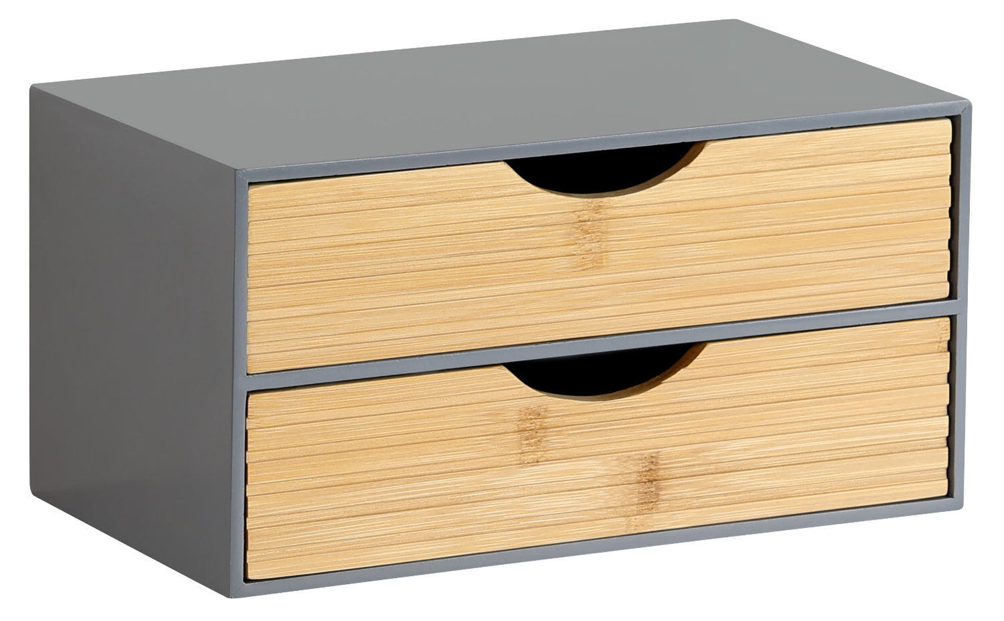 KESPER 58963 Organizer mit 2 Schubladen, grau, FSC / Mini-Kommode