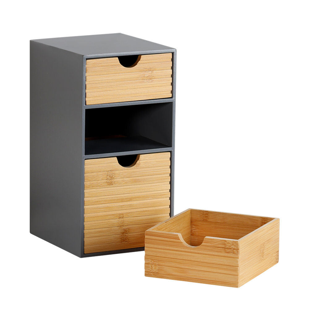 KESPER 58965 Organizer mit 3 Schubladen, grau, FSC / Mini-Kommode