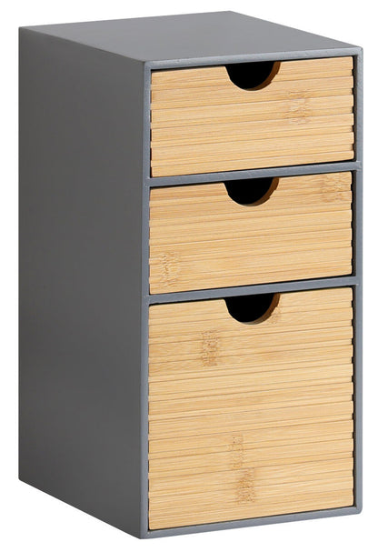 KESPER 58965 Organizer mit 3 Schubladen, grau, FSC / Mini-Kommode