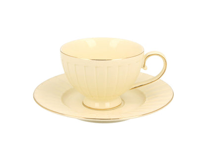 DUO ECRU Tasse 220 ml NINA mit Untertasse, New Bone China Porzellan – Bild 2