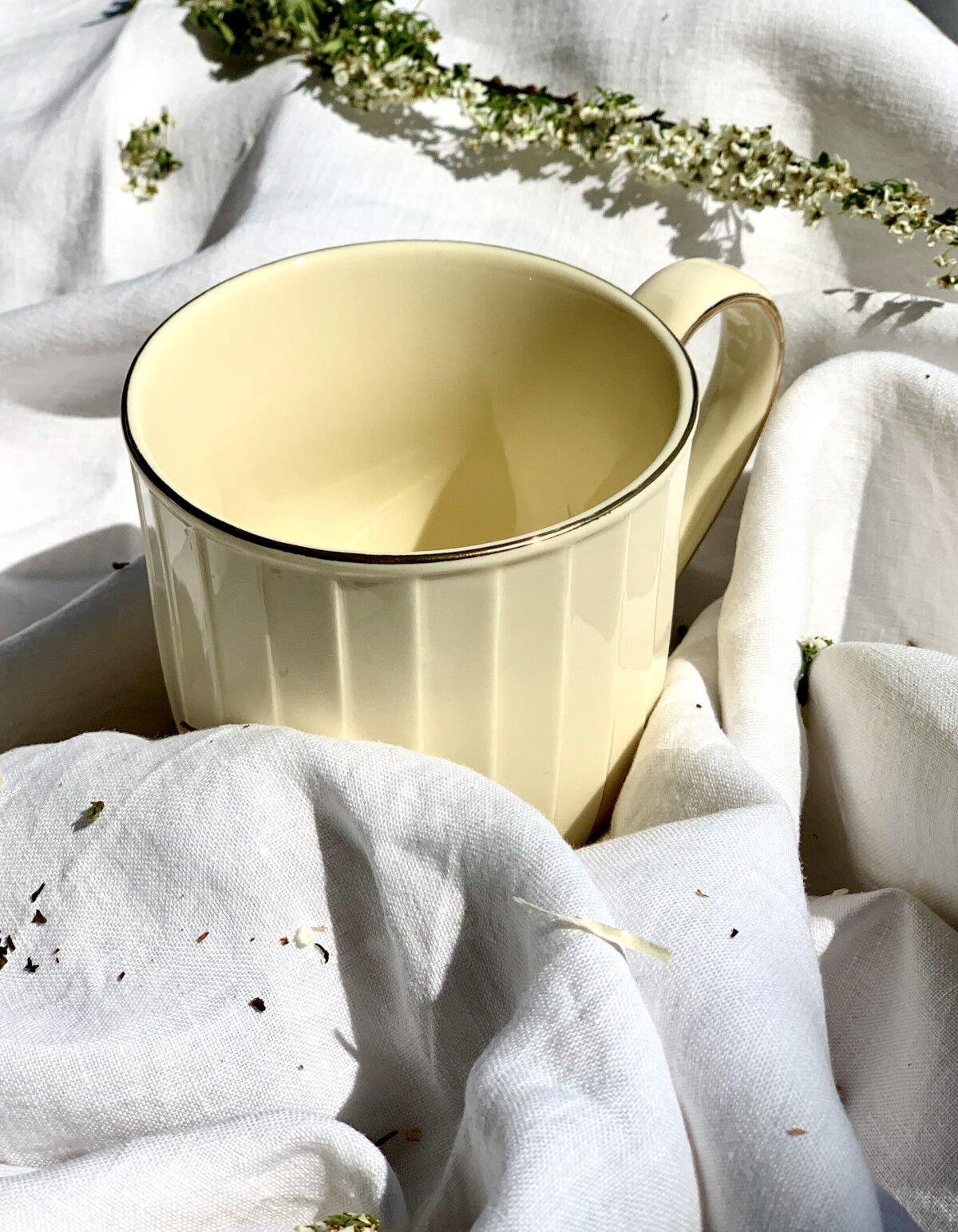 DUO ECRU Becher 400 ml NINA New Bone China Porzellan – Bild 7