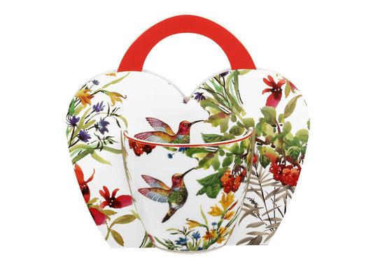 DUO FLORAL Becher 460 ml LINNEA in Tragetasche, New Bone China Porzellan