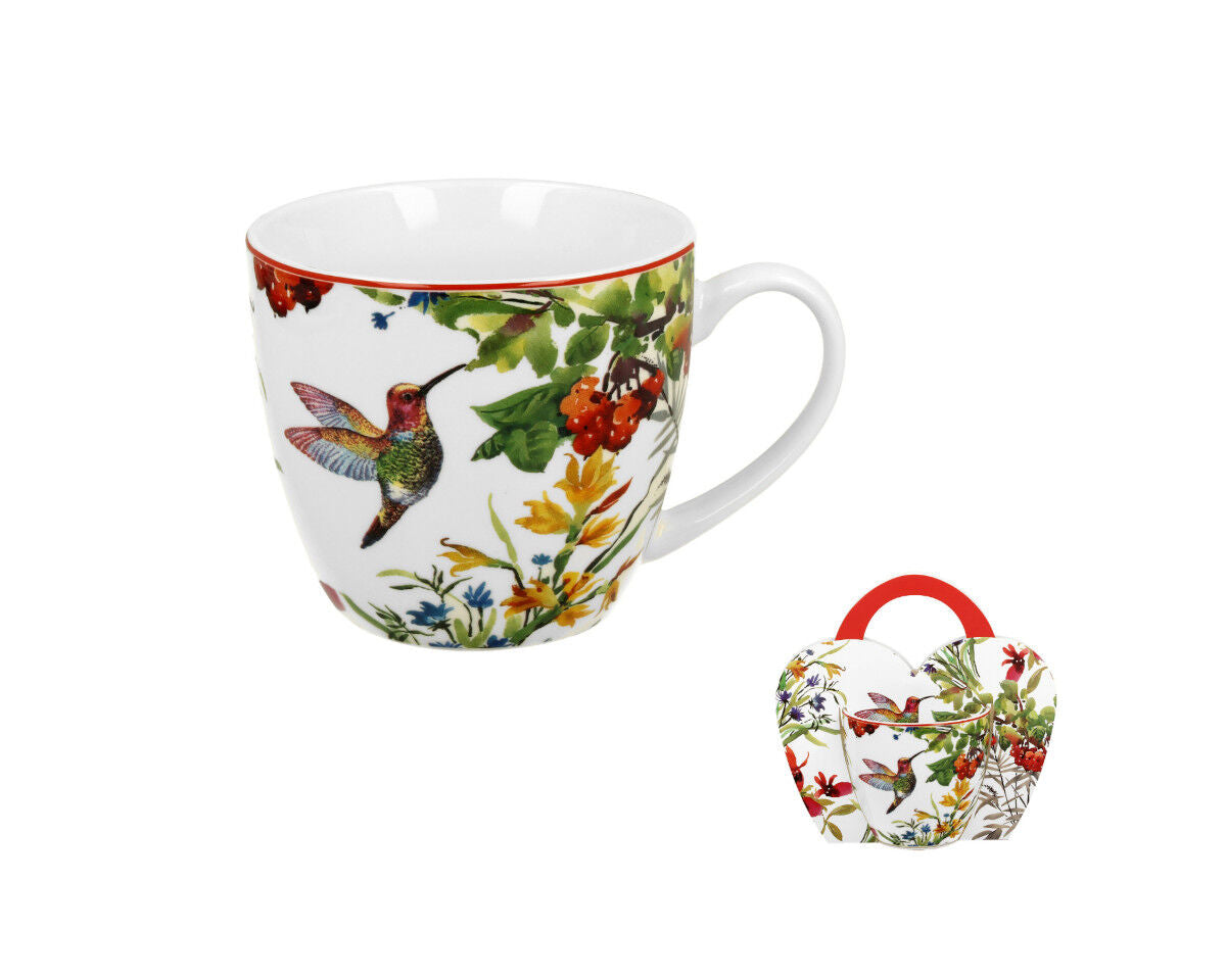 10er SET DUO FLORAL Becher 460 ml LINNEA in Tragetasche, New Bone China Porzellan – Bild 4