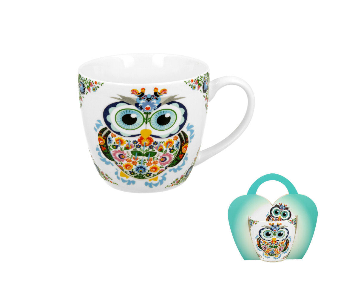 DUO ETNO Becher 460 ml ETNO OWL in Tragetasche, New Bone China Porzellan – Bild 3