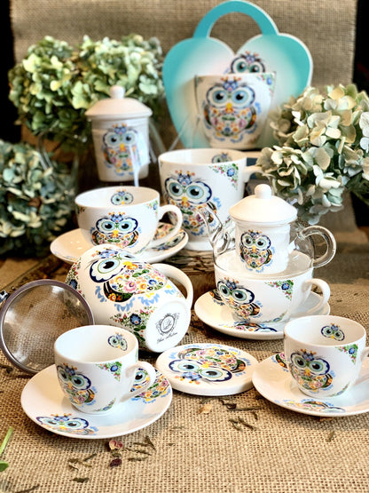 DUO ETNO Becher 460 ml ETNO OWL in Tragetasche, New Bone China Porzellan – Bild 6