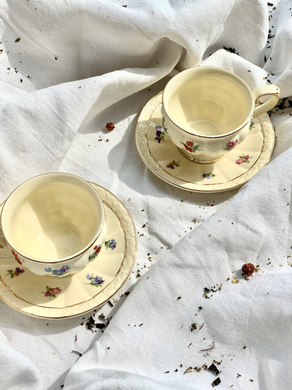 DUO ECRU 2er-Set Espressotassen 120 ml mit Untertassen, New Bone China Porzellan – Bild 5