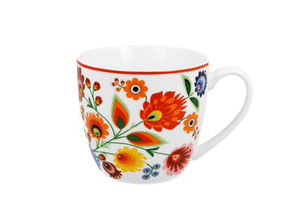 DUO ETNO Becher 460 ml ŁOWICZ in Tragetasche, New Bone China Porzellan – Bild 3