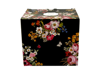 DUO FLORAL Jumbobecher 480 ml VINTAGE FLOWERS BLACK mit Fuß, New Bone China Porzellan – Bild 3