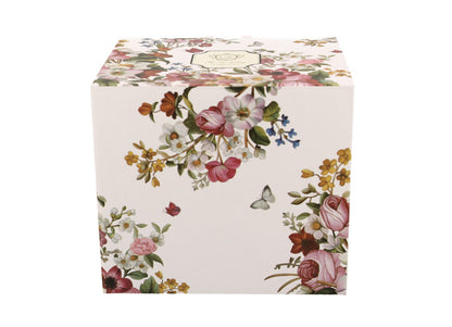 DUO FLORAL Jumbobecher 480 ml VINTAGE FLOWERS WHITE mit Fuß, New Bone China Porzellan – Bild 3