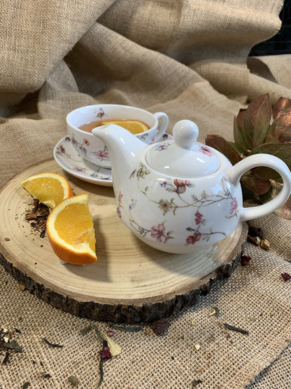 DUO FLORAL Tasse mit Teekanne SAFA New Bone China Porzellan – Bild 5