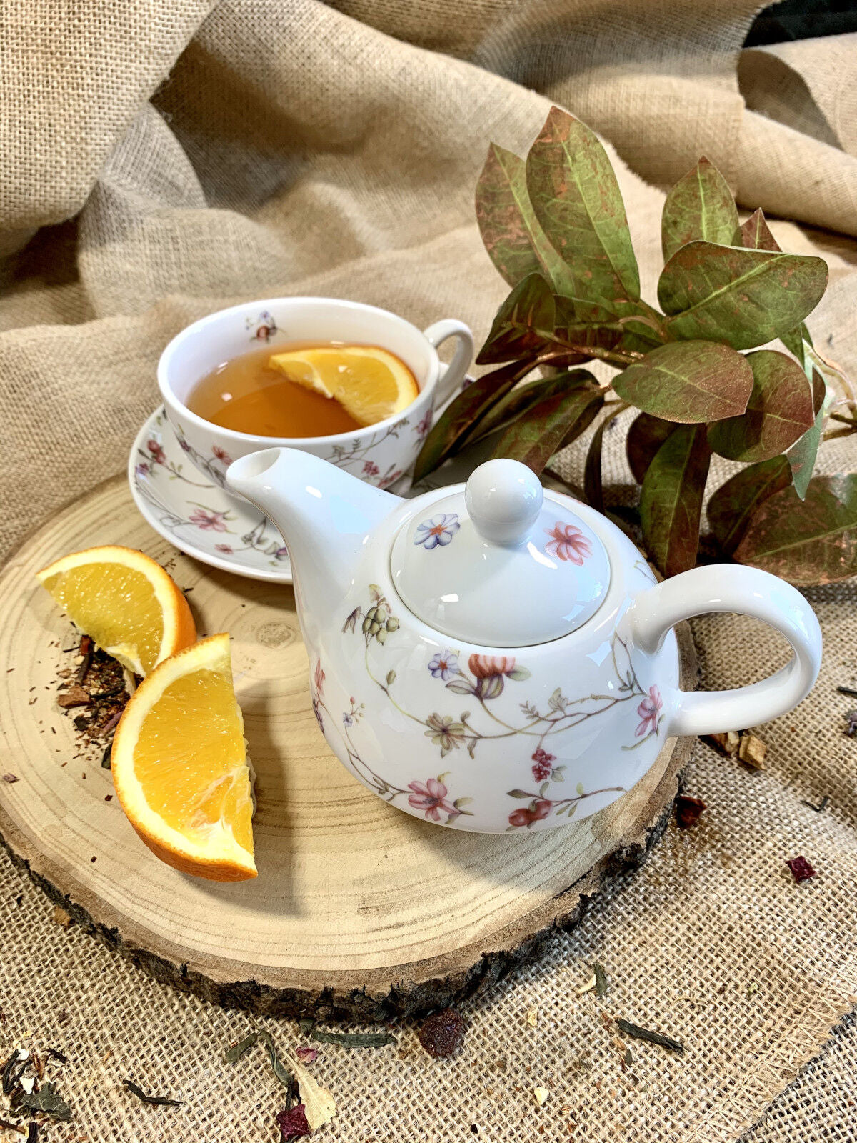 DUO FLORAL Tasse mit Teekanne SAFA New Bone China Porzellan – Bild 7