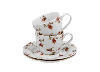 DUO FLORAL 2er-Set Espressotassen 90 ml SAFA mit Untertassen, New Bone China Porzellan – Bild 4