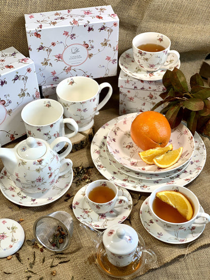 DUO FLORAL 2er-Set Espressotassen 90 ml SAFA mit Untertassen, New Bone China Porzellan – Bild 13