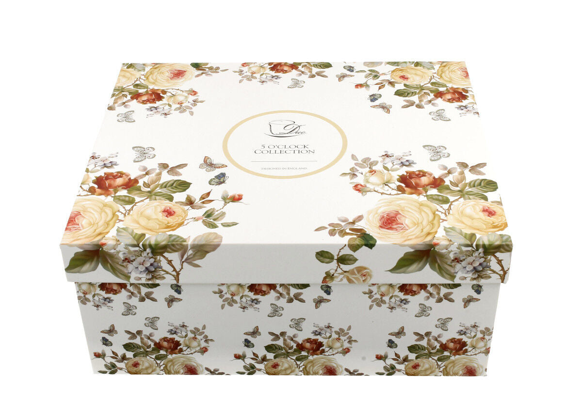 DUO FLORAL 2er-Set Tassen 280 ml ZAHRA mit Untertassen, New Bone China Porzellan – Bild 5