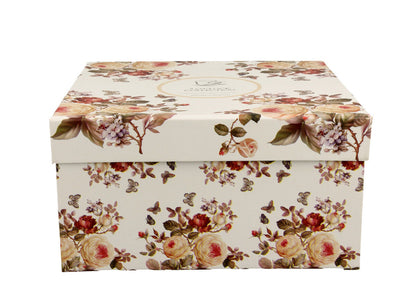 DUO FLORAL Jumbobecher 470 ml ZAHRA mit Untertasse, New Bone China Porzellan – Bild 3