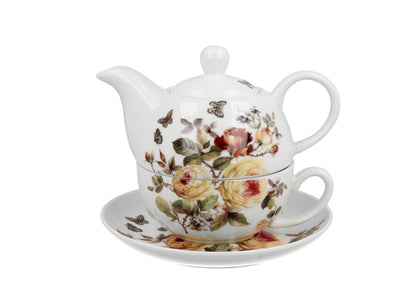 DUO FLORAL Tasse mit Teekanne ZAHRA New Bone China Porzellan – Bild 2