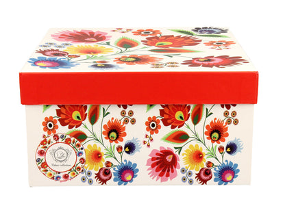 DUO ETNO Jumbobecher 470 ml ŁOWICZ mit Untertasse, New Bone China Porzellan – Bild 7