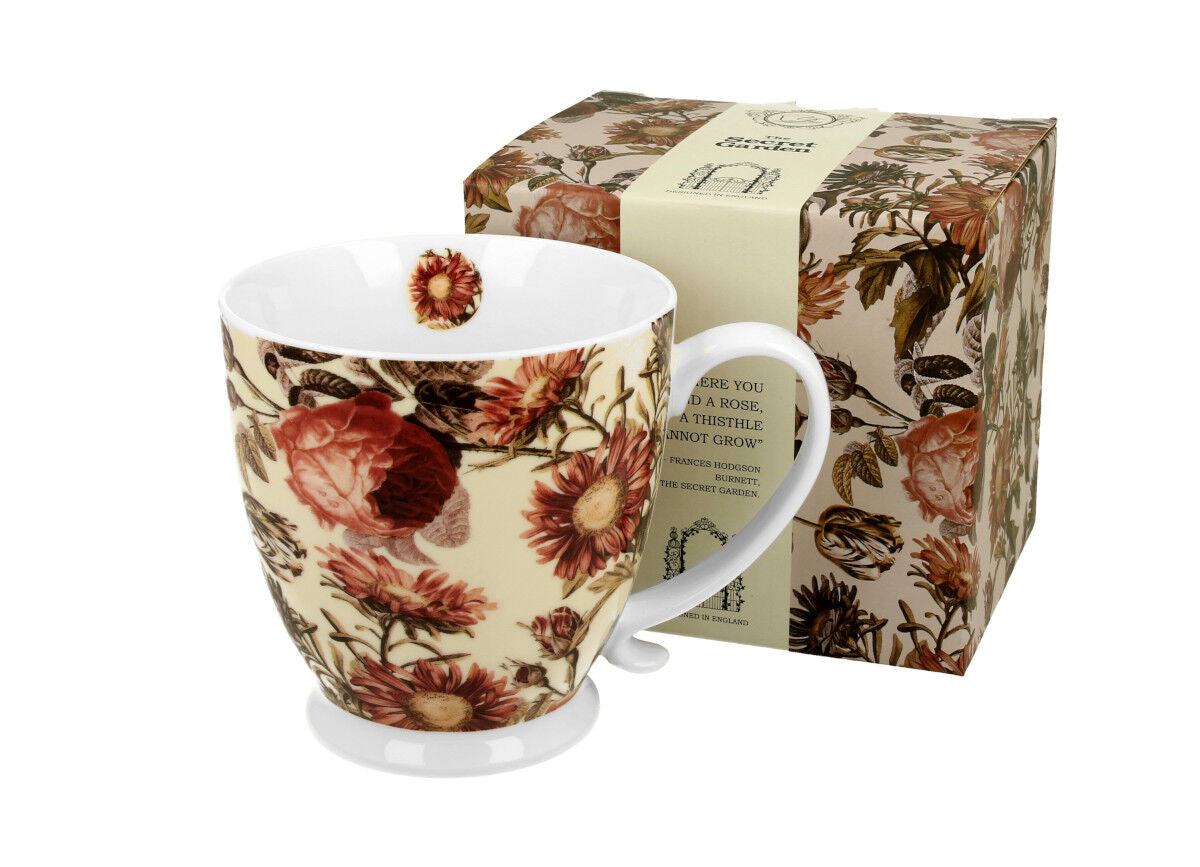 10er SET DUO FLORAL Jumbobecher 480 ml PEONY mit Fuß, New Bone China Porzellan – Bild 3