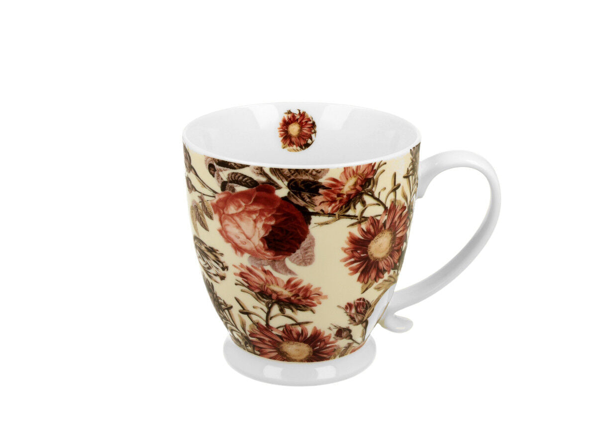 DUO FLORAL Jumbobecher 480 ml PEONY mit Fuß, New Bone China Porzellan – Bild 2