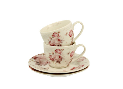 DUO FLORAL 2er-Set Espressotassen 90 ml SECESSION mit Untertassen, New Bone China Porzellan – Bild 4