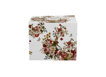 10er SET DUO FLORAL Becher 400 ml VINTAGE FLOWERS WHITE New Bone China Porzellan – Bild 4