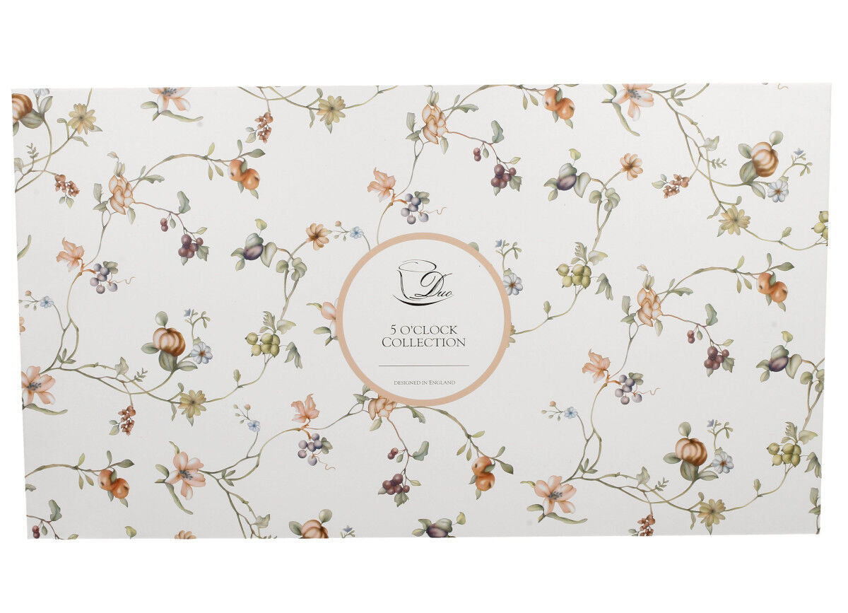DUO FLORAL 6er-Set Tassen 220 ml SAFA mit Untertassen, New Bone China Porzellan – Bild 2
