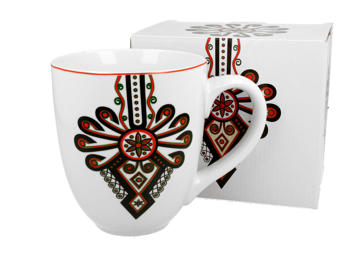 DUO ETNO 25552 XXL Becher 1000 ml RURAL ORNAMENT New Bone China Porzellan