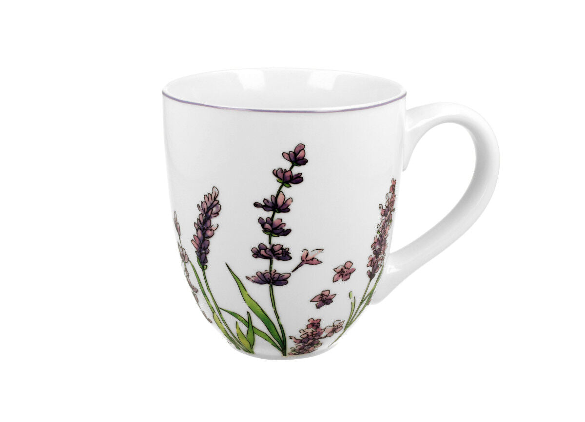 DUO FLORAL XXL Becher 1000 ml CLASSIC LAVENDER New Bone China Porzellan – Bild 2