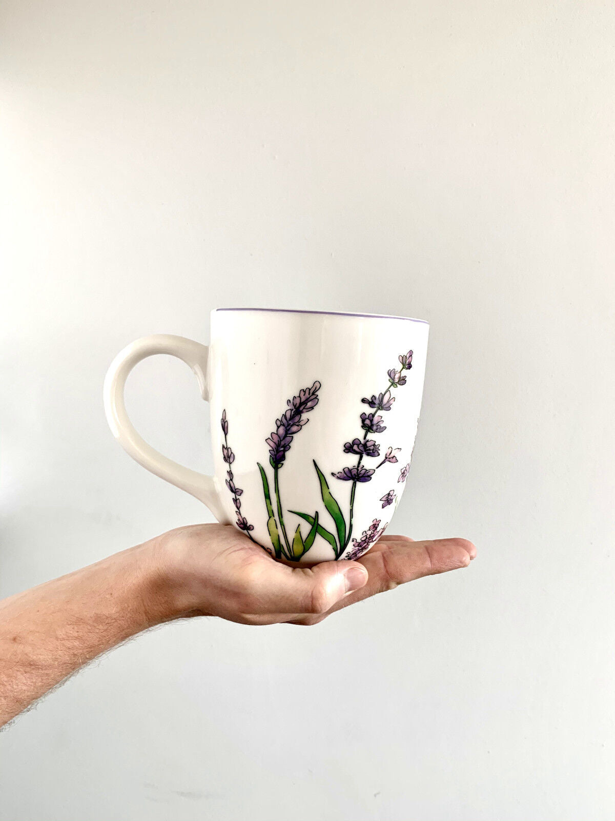 DUO FLORAL XXL Becher 1000 ml CLASSIC LAVENDER New Bone China Porzellan – Bild 4