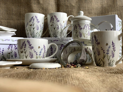 DUO FLORAL Jumbobecher 470 ml PROVANCE mit Untertasse, New Bone China Porzellan – Bild 6