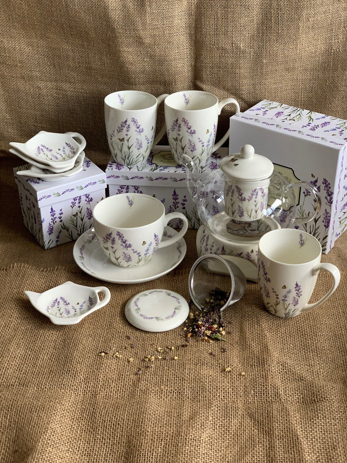 DUO FLORAL Jumbobecher 470 ml PROVANCE mit Untertasse, New Bone China Porzellan – Bild 9