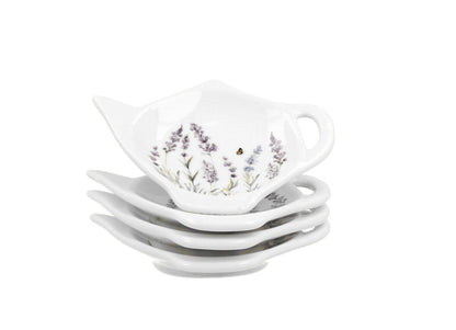 DUO FLORAL 4er-Set Teebeutelhalter PROVANCE New Bone China Porzellan – Bild 2