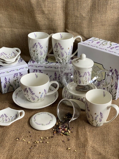 DUO FLORAL 4er-Set Teebeutelhalter PROVANCE New Bone China Porzellan – Bild 7