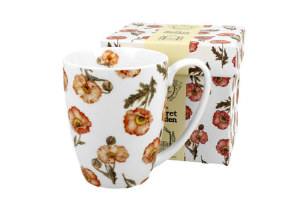 DUO FLORAL Klassischer Becher 380 ml WILD POPPIES New Bone China Porzellan