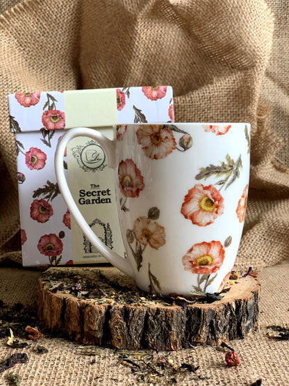 DUO FLORAL Klassischer Becher 380 ml WILD POPPIES New Bone China Porzellan – Bild 4