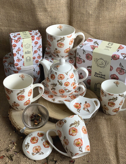DUO FLORAL Klassischer Becher 380 ml WILD POPPIES New Bone China Porzellan – Bild 7
