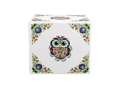 DUO ETNO Jumbobecher 480 ml OWL mit Fuß, New Bone China Porzellan – Bild 3