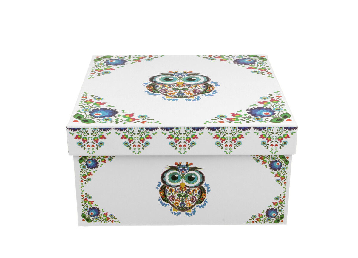 10er SET DUO ETNO Jumbobecher 470 ml OWL mit Untertasse, New Bone China Porzellan – Bild 4