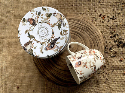 DUO ANIMALS Becher 400 ml BIRDIES in Metalldose, New Bone China Porzellan – Bild 12