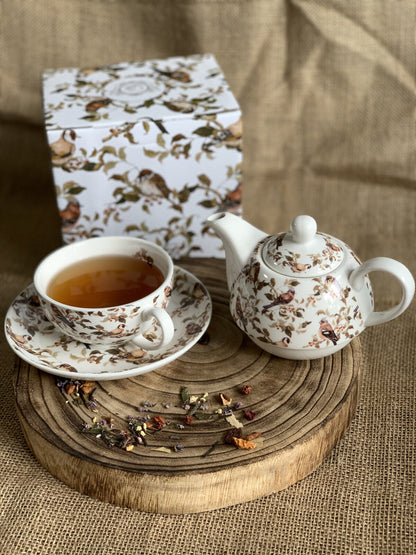 DUO ANIMALS Tasse mit Teekanne BIRDIES New Bone China Porzellan – Bild 10