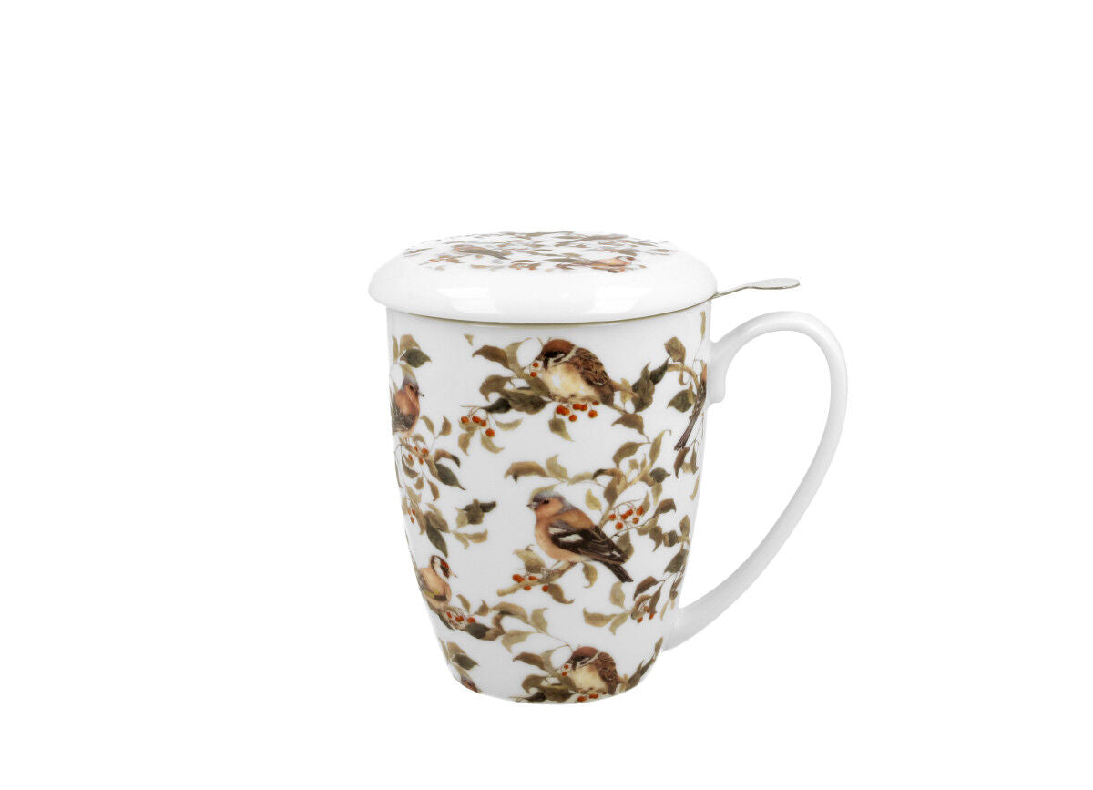 DUO ANIMALS Becher 380 ml BIRDIES mit Teesieb, New Bone China Porzellan – Bild 3
