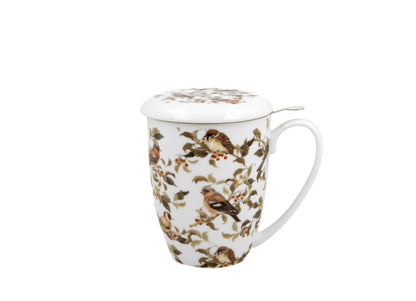 DUO ANIMALS Becher 380 ml BIRDIES mit Teesieb, New Bone China Porzellan – Bild 3