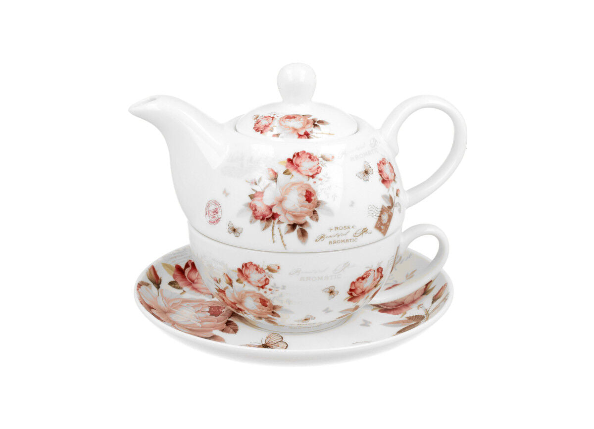 DUO FLORAL Tasse mit Teekanne SECESSION New Bone China Porzellan – Bild 2