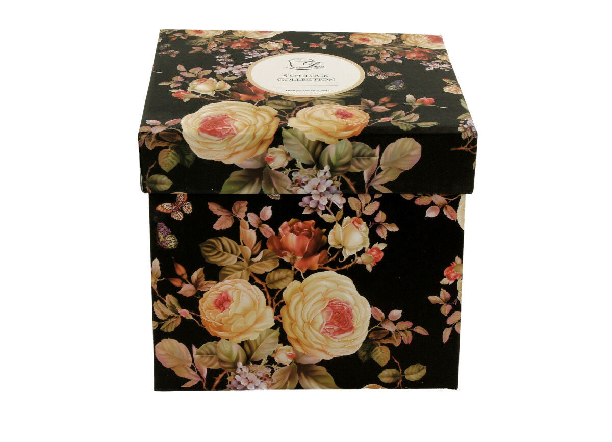 DUO FLORAL Fassbecher 430 ml WARDA mit Teesieb, New Bone China Porzellan – Bild 2