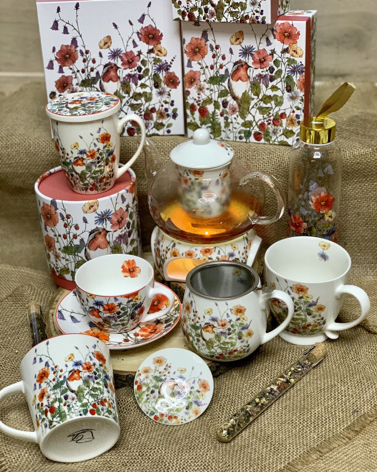 DUO FLORAL Fassbecher 430 ml WILD BIRD New Bone China Porzellan – Bild 5