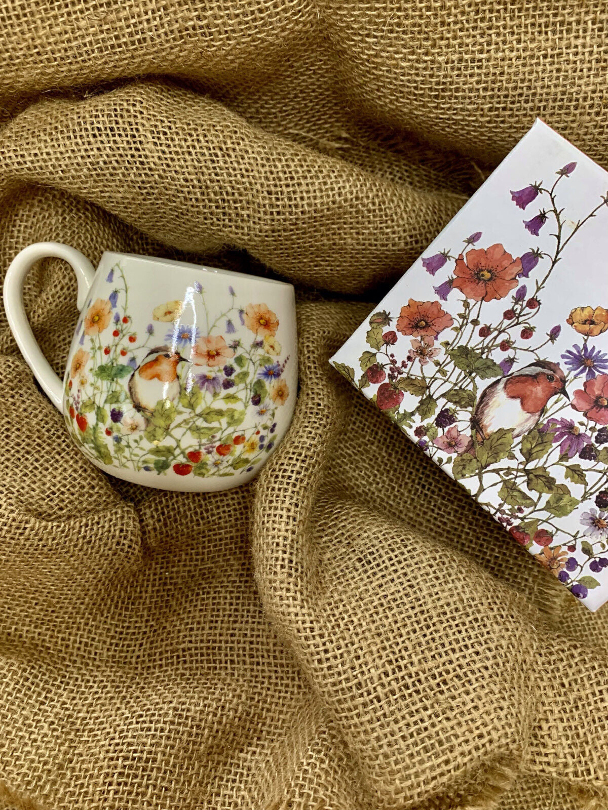 10er SET DUO FLORAL Fassbecher 430 ml WILD BIRDS New Bone China Porzellan – Bild 9