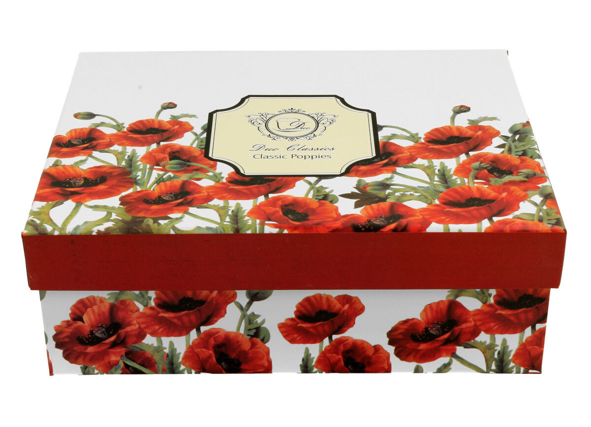 DUO FLORAL 2er-Set Espressotassen 90 ml CLASSIC POPPIES mit Untertassen, New Bone China Porzellan – Bild 5