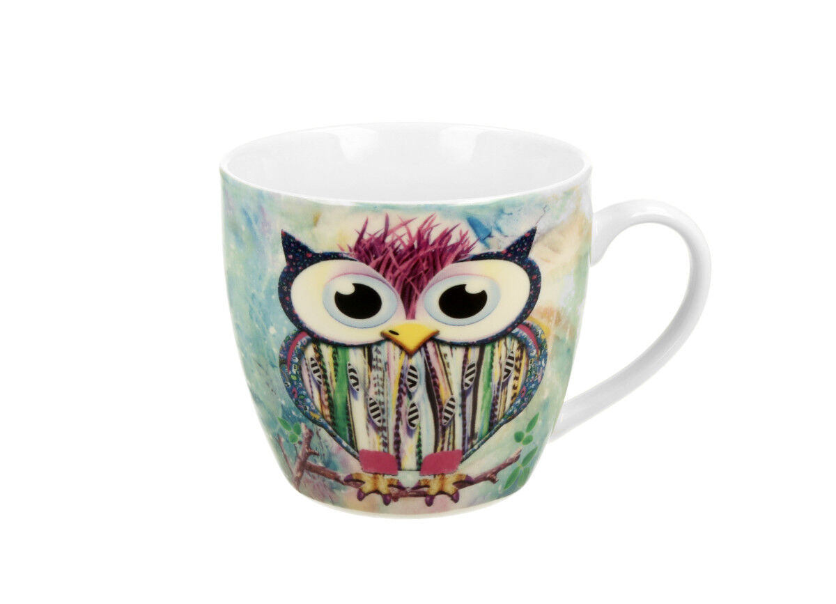 10er SET DUO ANIMALS Becher 460 ml FUNKY OWL in Tragetasche, New Bone China Porzellan – Bild 3